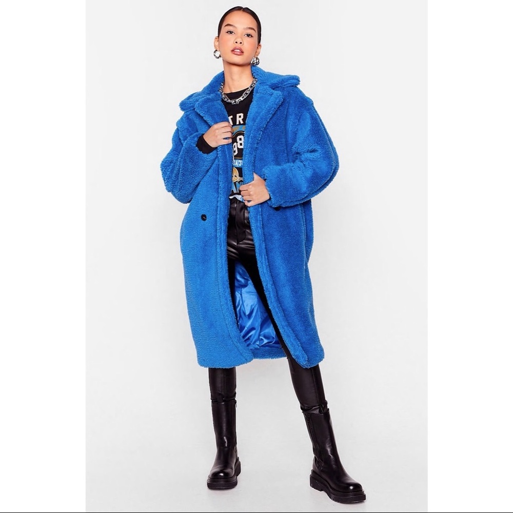 Faux Fur Long-Line Coat